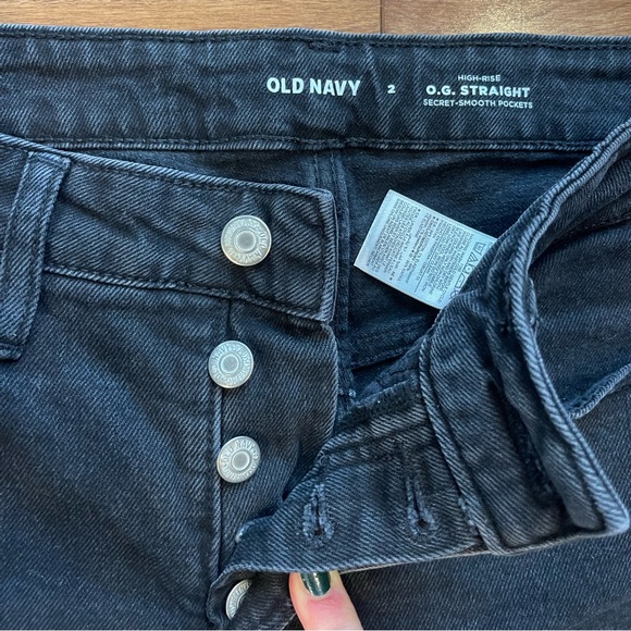 Old Navy black OG straight jeans. - Picture 2 of 3